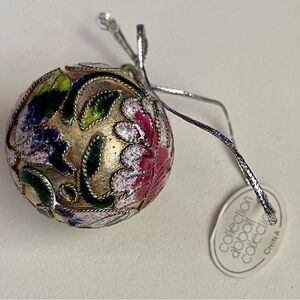 Franklin Mint Colourful Cloisonné Ornament with Silver Accents